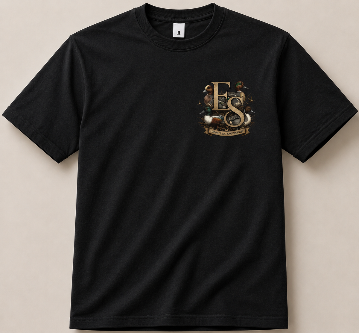 T-shirt noir L'esprit du sauvaginier